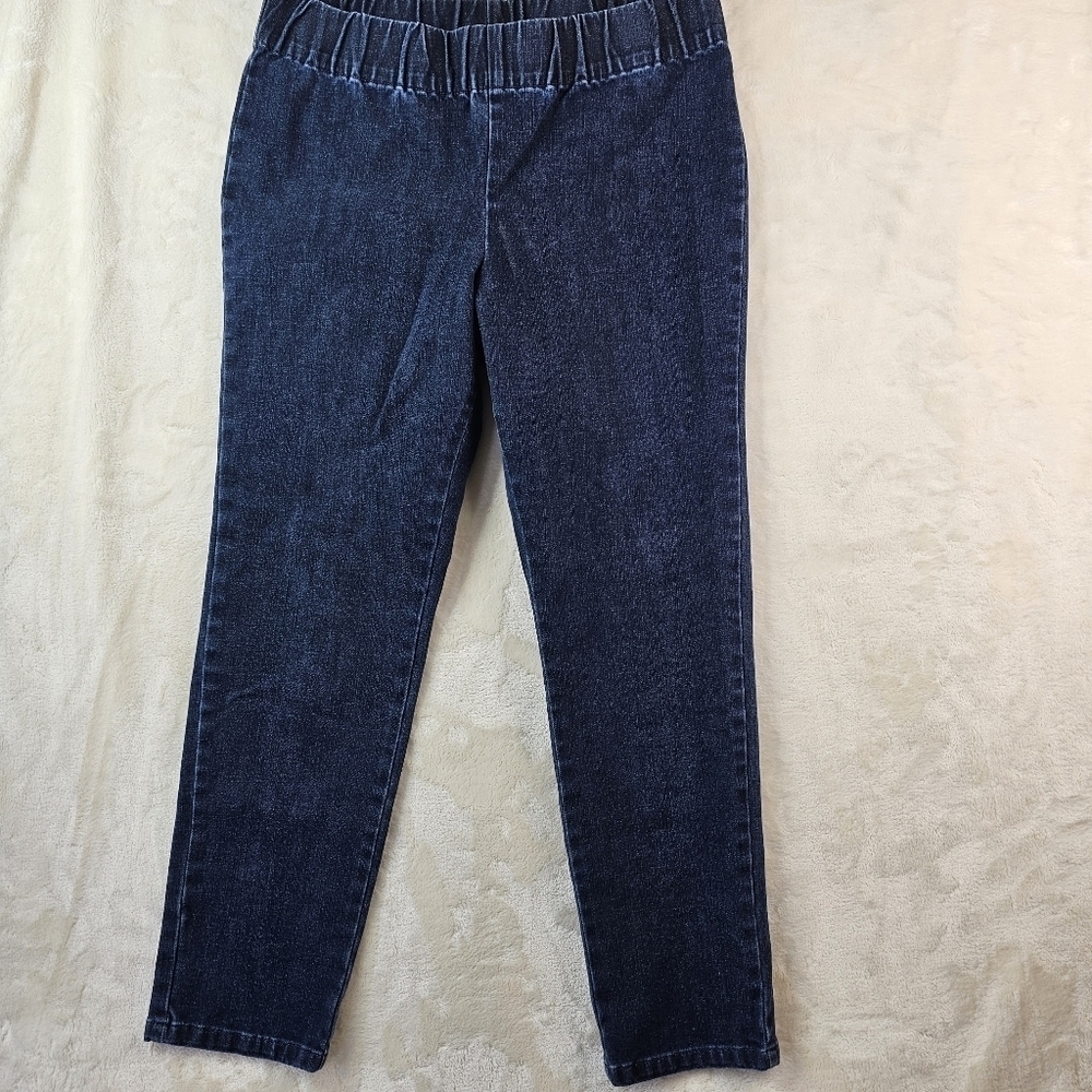 Soft Surroundings Jeans Jean Denim Pull On Elastic Pants Women’s Medium petite